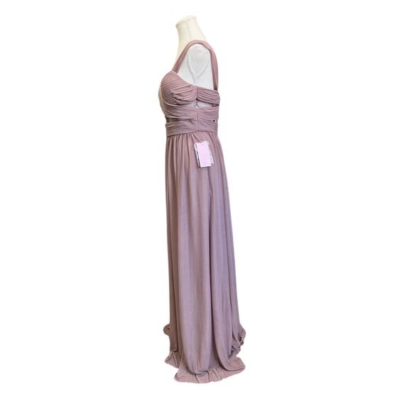 Birdy Grey Elyse Mesh Bridesmaid Dress Women's Large Mauve NWT - Picture 3 of 11
